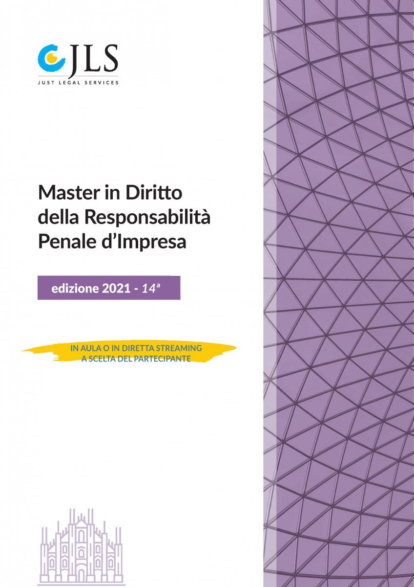 Andrea Bolletta speaker at "Diritto della responsabilità penale d'impresa", a master organized by Just Legal Services