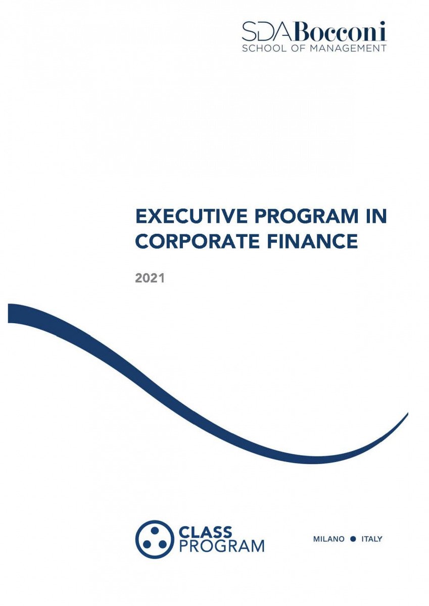 Andrea De Panfilis held a lecture about M&A transactions and private equity at Executive Program in Corporate Finance organized by SDA Bocconi